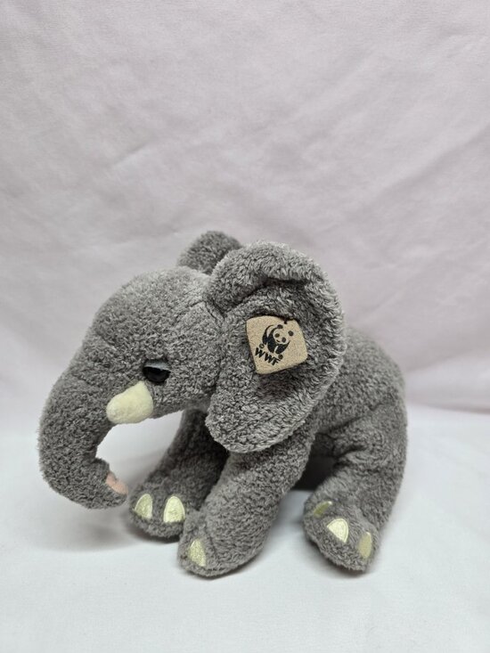 WWF Other - WWF Anna Club Elephant Plush Stuffed Animal Gray 7" Long Toy Cute Realistic